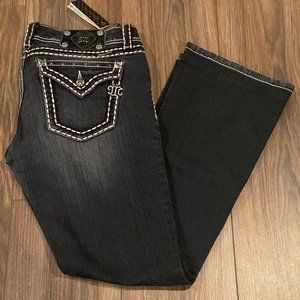 Miss Me Boot Low Rise Slim Fit Distressed Denim Style #: JE5014B25L Size 30